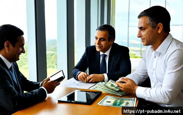 Home 17 행정의 국제적 동향 - Photorealistic modern public administration meeting in Brasília, diverse Brazilian civil servants an...